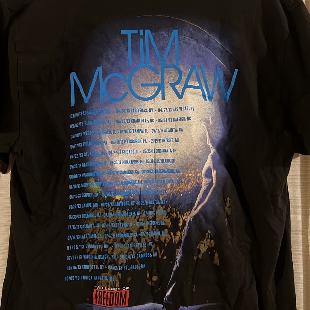 VINTAGE UNISEX TIM MCGRAW CONCERT COLLECTIBLE GRAPHIC TEE SIZE MEDIUM - Picture 4 of 4